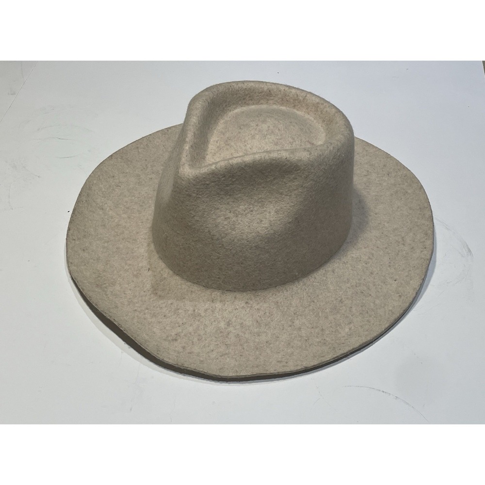 Gigi Pip Women's 100% Australian Wool Fedora Hat Beige Tan Size 57